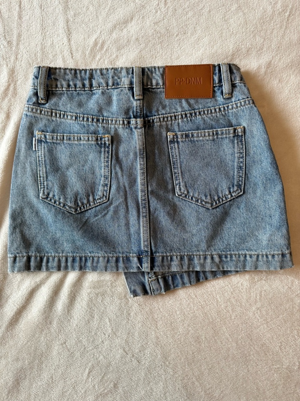 NWT Princess Polly Denis Mini Denim Skirt. Light Blue Size 0 - Picture 2 of 8